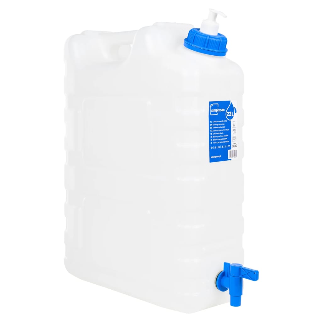 Watertank met kraan en zeepdispenser 22 L kunststof