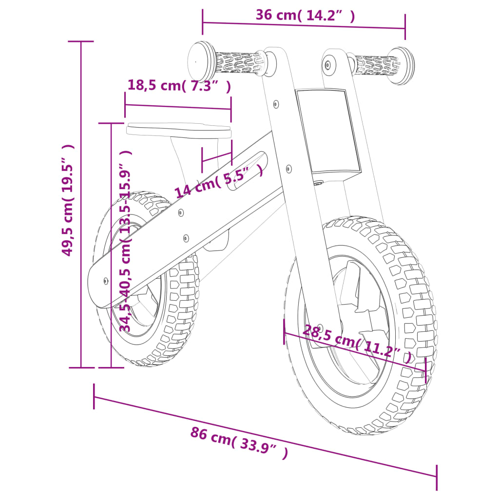 Loopfiets voor kinderen met print