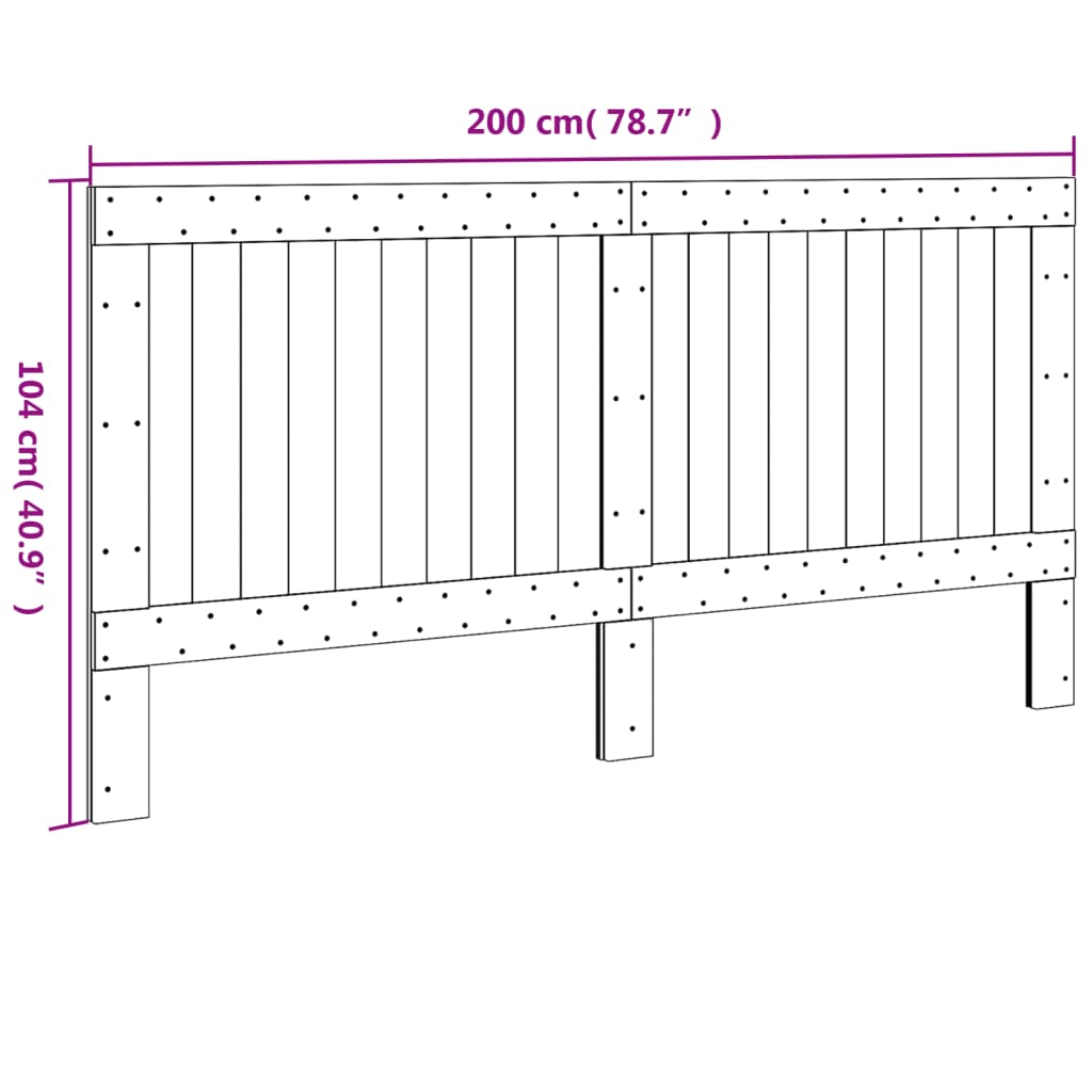 Hoofdbord 100x104 cm massief grenenhout