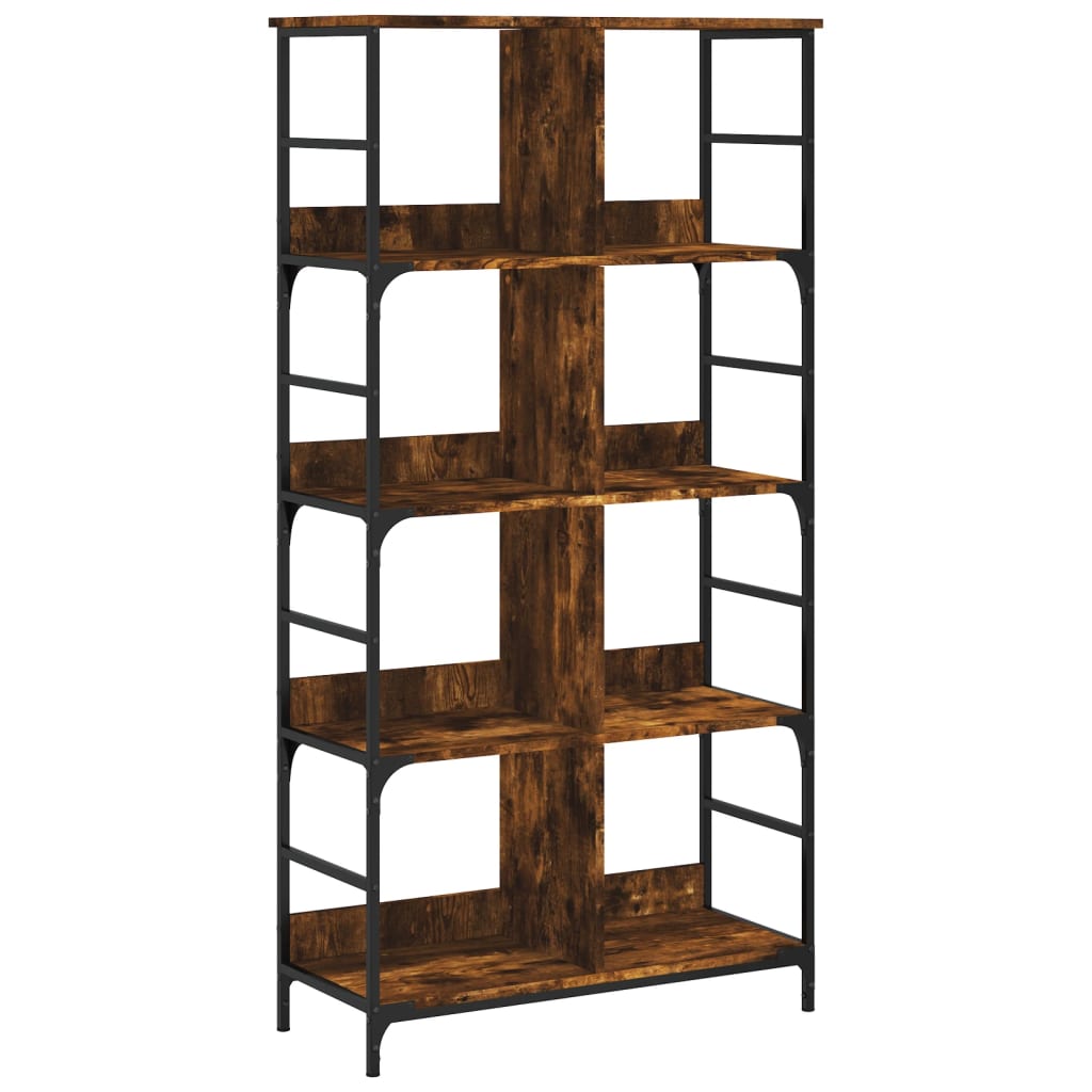 Boekenrek 78,5x33x82 cm bewerkt hout bruin eikenkleur