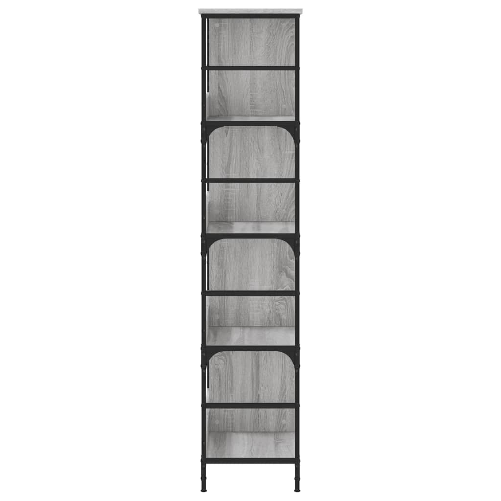 Boekenrek 78,5x33x82 cm bewerkt hout bruin eikenkleur