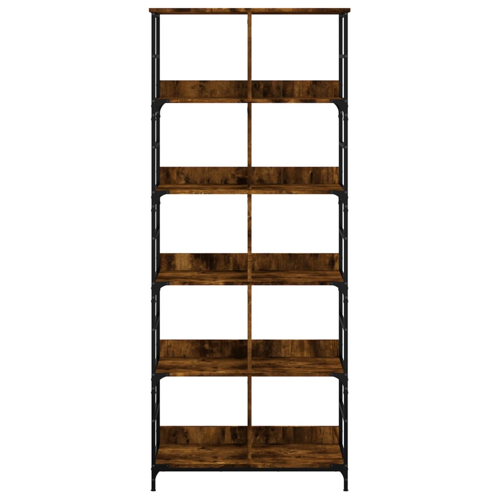 Boekenrek 78,5x33x82 cm bewerkt hout bruin eikenkleur