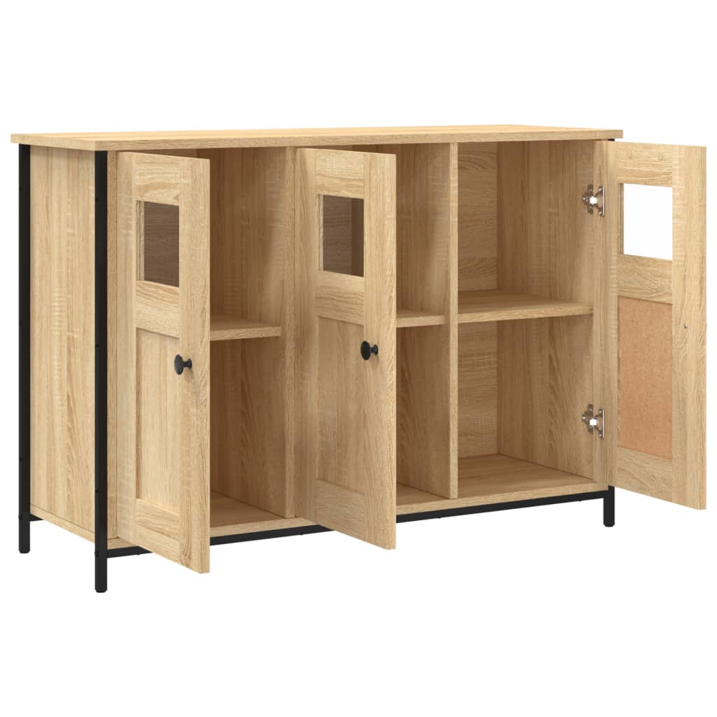 Dressoir 100x35x70 cm bewerkt hout bruin eikenkleur