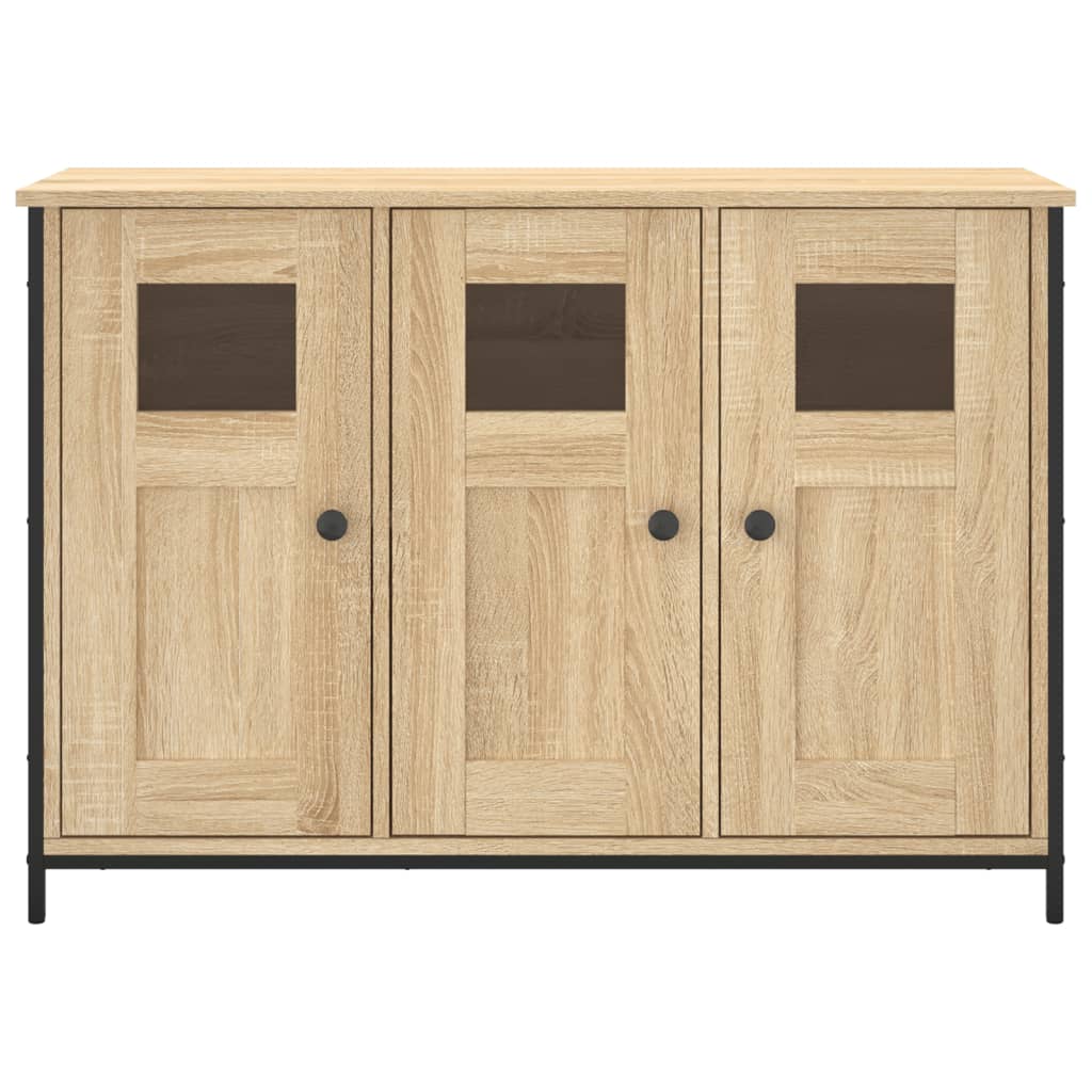 Dressoir 100x35x70 cm bewerkt hout bruin eikenkleur