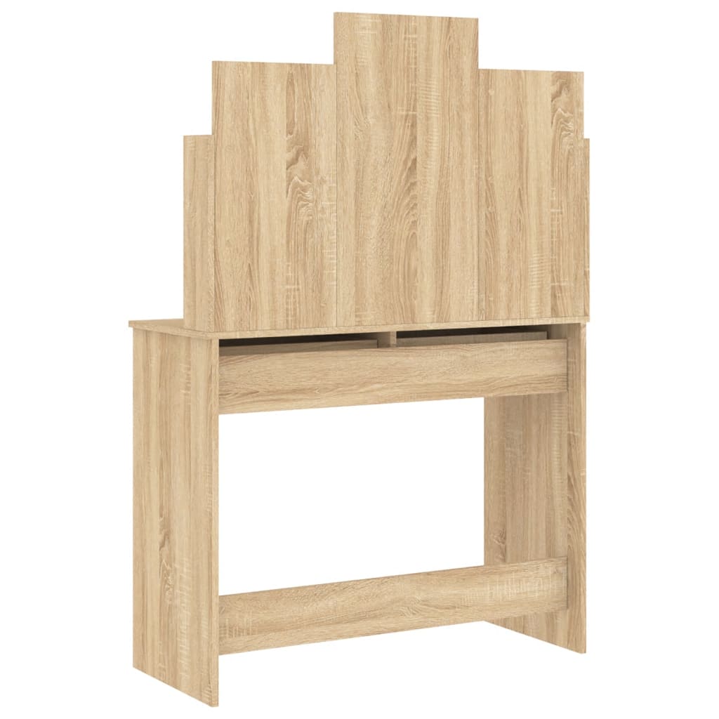 Kaptafel met spiegel 96x39x142 cm eikenkleurig