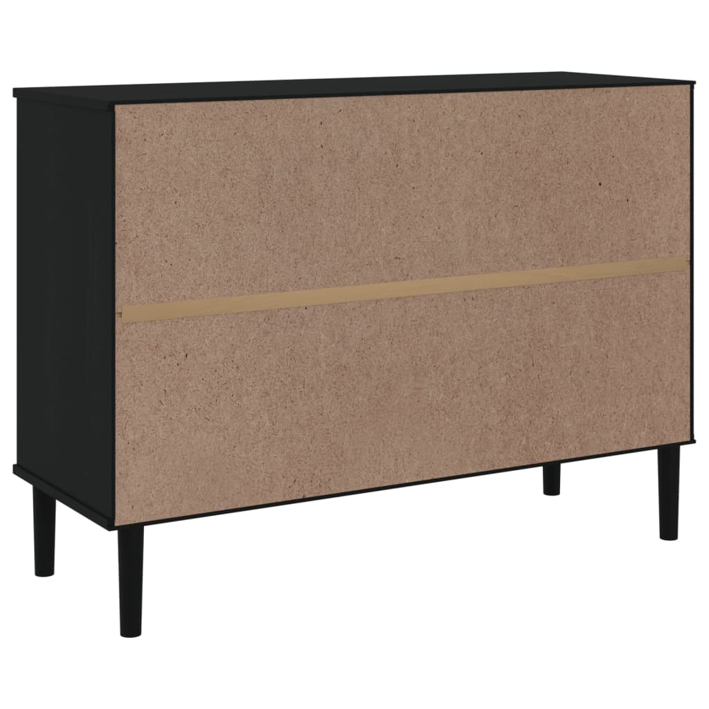 Dressoir SENJA rattan-look 112x40x80 cm grenenhout