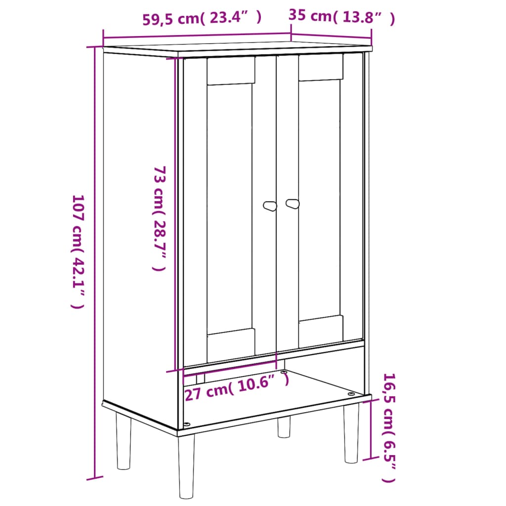 Schoenenkast SENJA 59,5x35x107 cm rattan look grenenhout