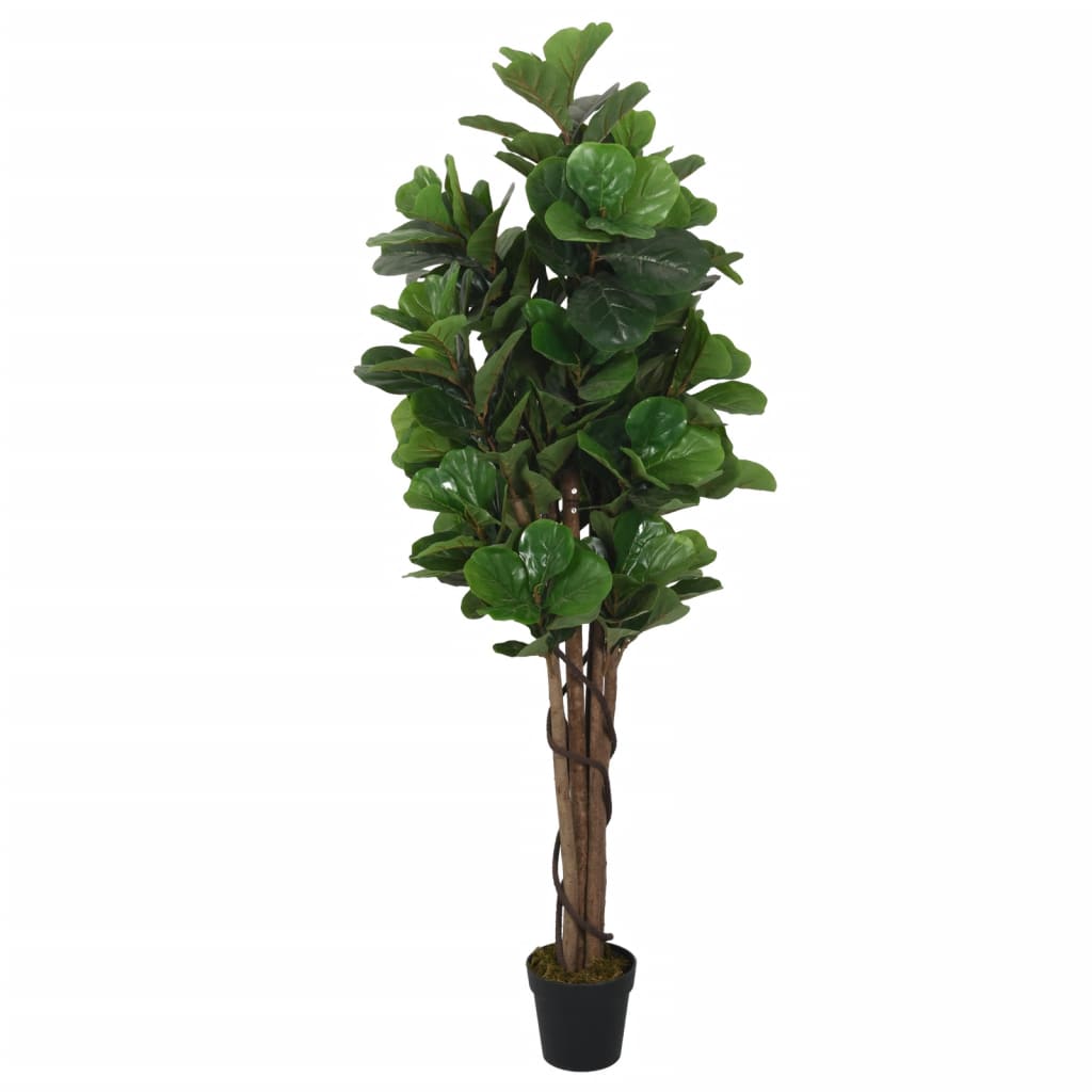 Kunstplant vijgenboom 134 bladeren 120 cm groen