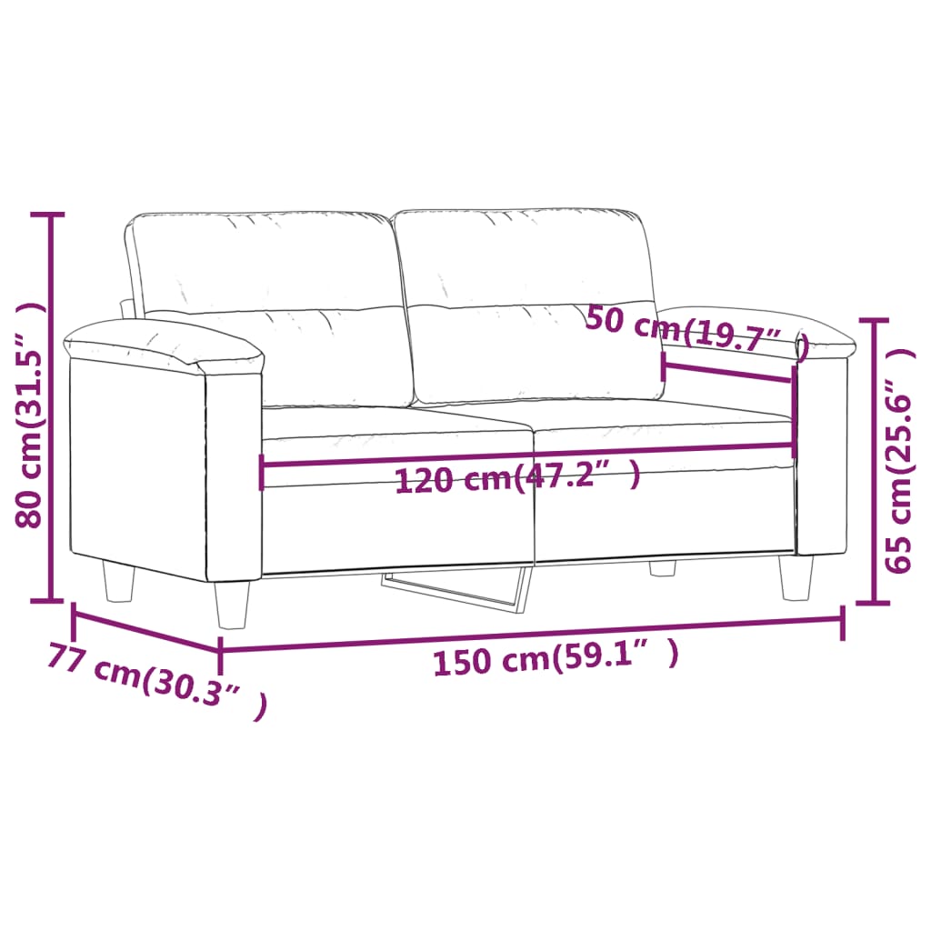 Fauteuil 60 cm kunstleer