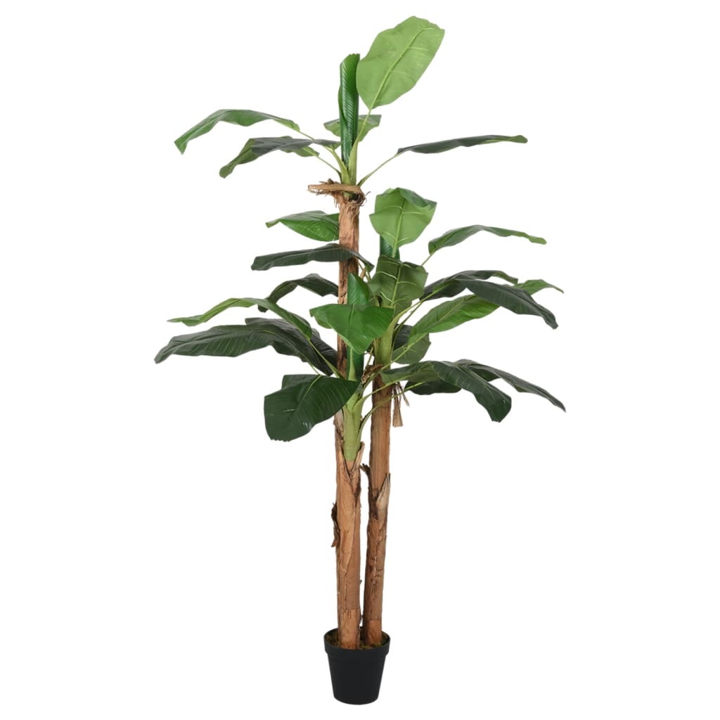 Kunstplant bananenboom 9 bladeren 120 cm groen