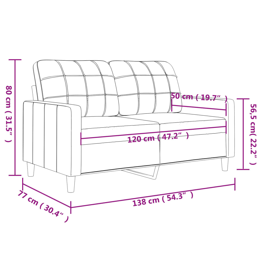 Driezitsbank 180 cm stof