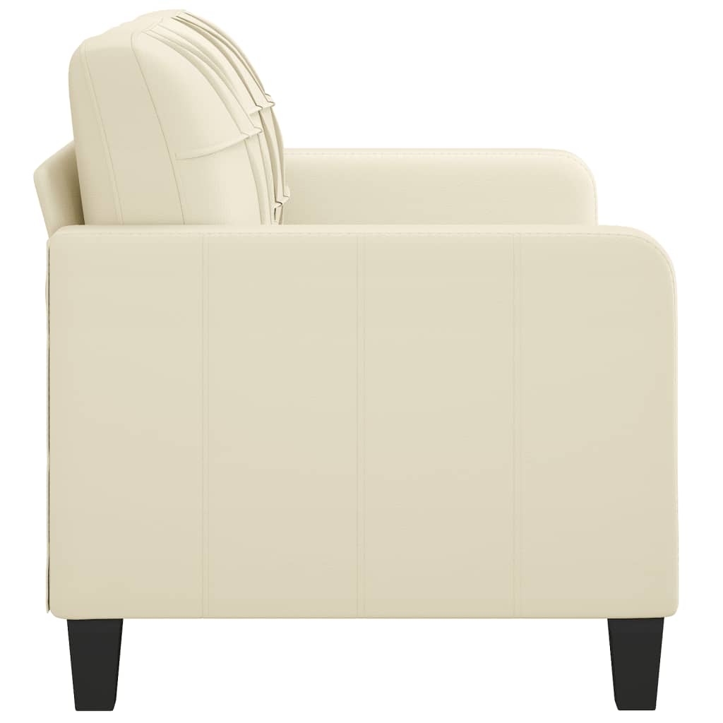 Fauteuil 60 cm kunstleer crèmekleurig