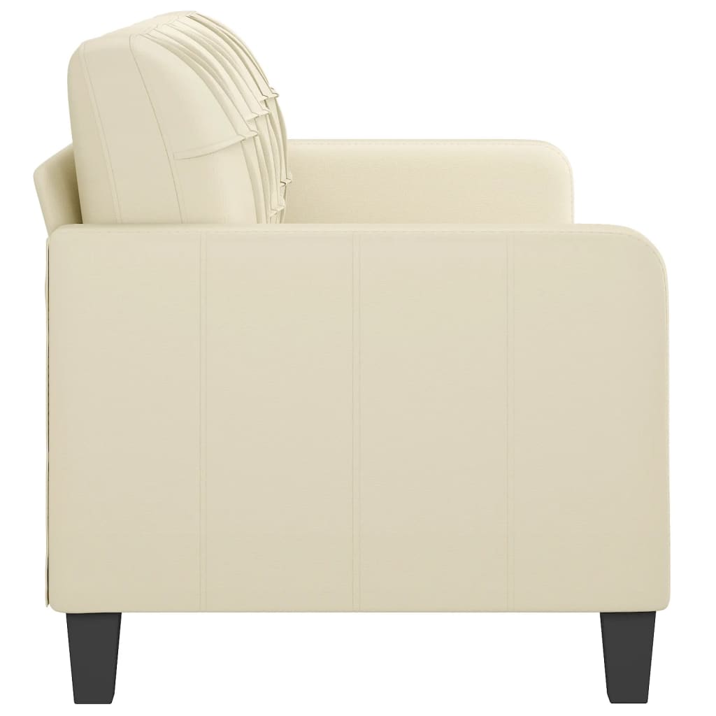 Fauteuil 60 cm kunstleer crèmekleurig