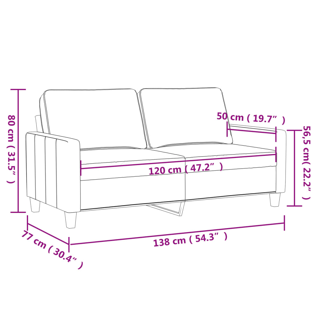 Driezitsbank 180 cm stof