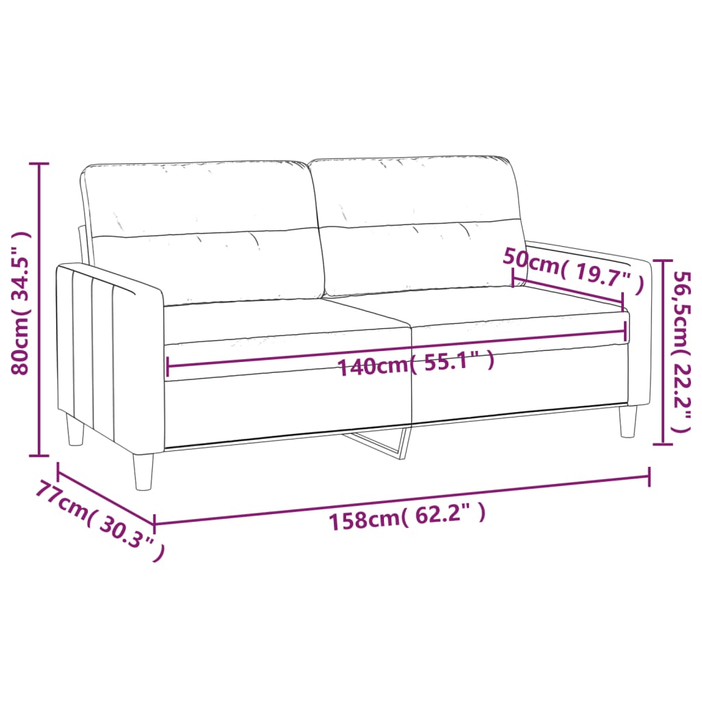 Fauteuil 60 cm stof