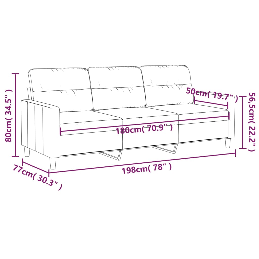 Tweezitsbank 120 cm stof