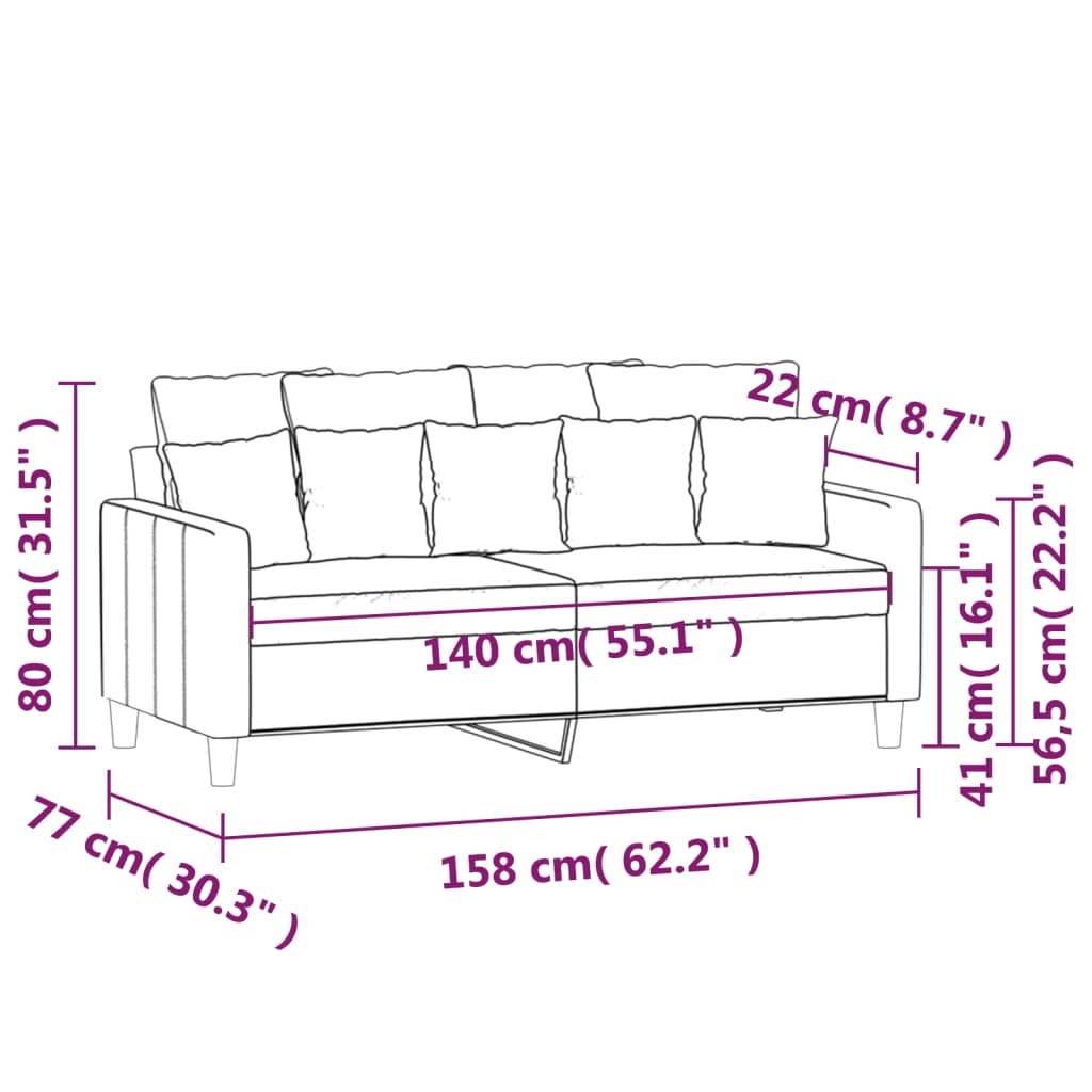 Fauteuil 60 cm fluweel