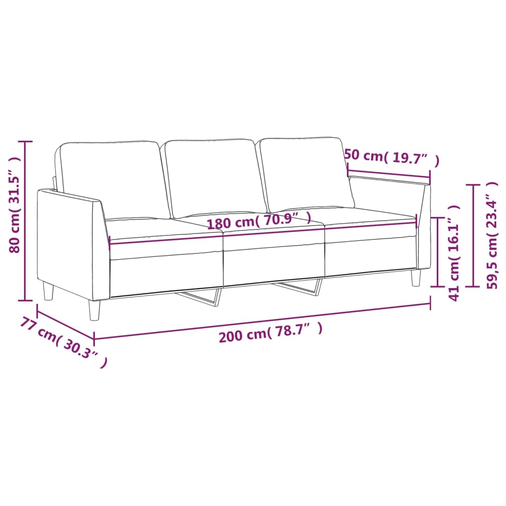 Fauteuil 60 cm kunstleer