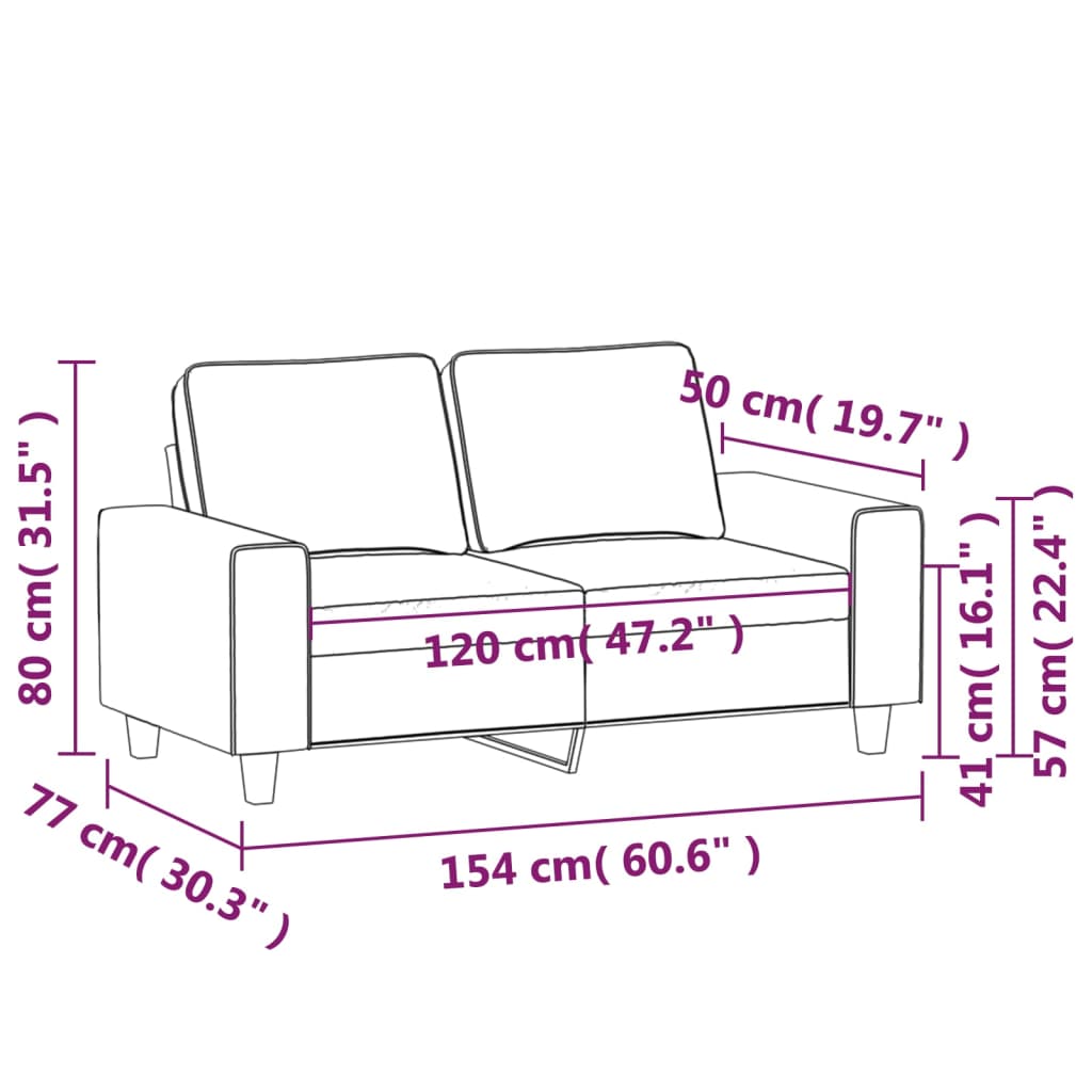 Fauteuil 60 cm stof