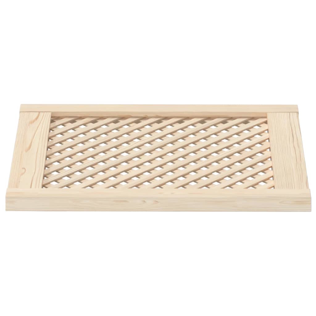 Kastdeuren met latwerk 2 st 39,5x61,5 cm massief grenenhout