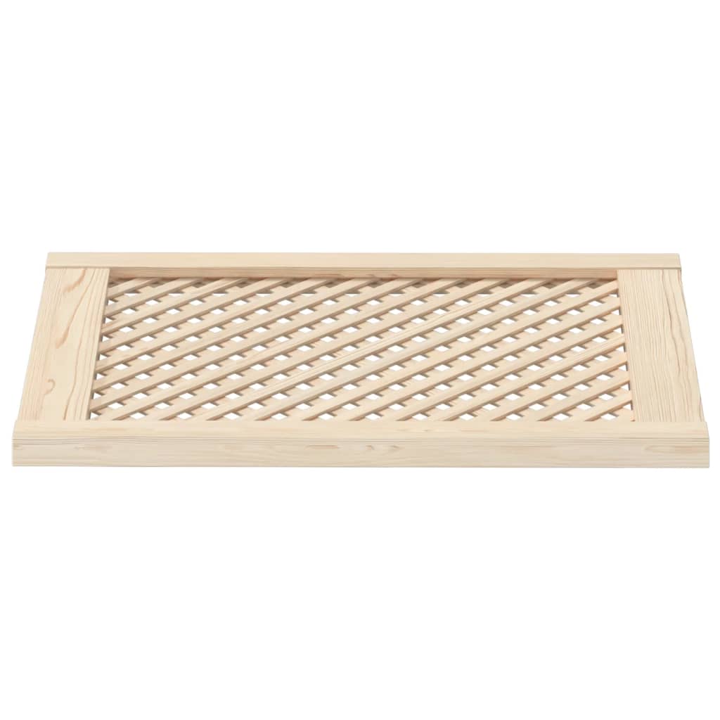 Kastdeuren met latwerk 2 st 39,5x61,5 cm massief grenenhout