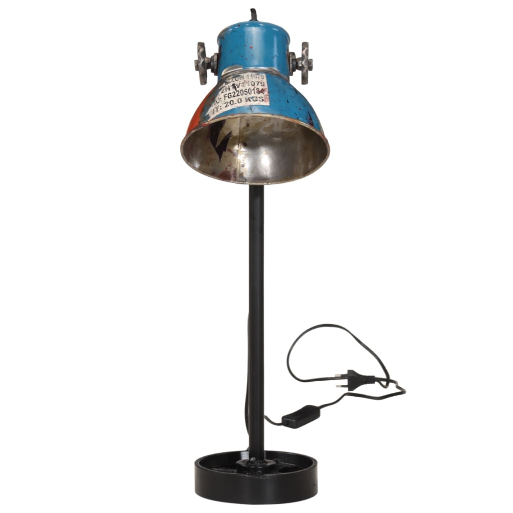 Bureaulamp 25 W E27 15x15x55 cm vintage zilverkleurig