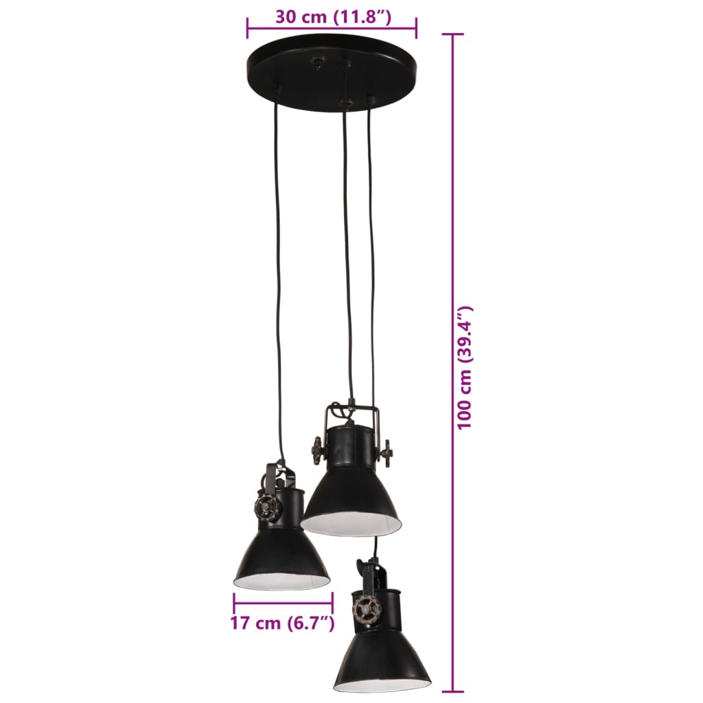 Hanglamp 25 W E27 30x30x100 cm meerkleurig