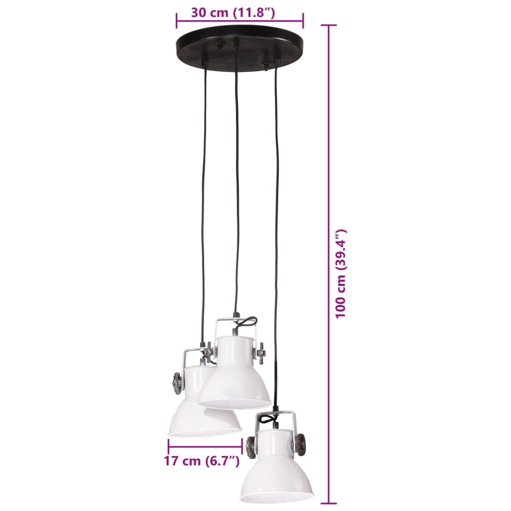 Hanglamp 25 W E27 30x30x100 cm meerkleurig