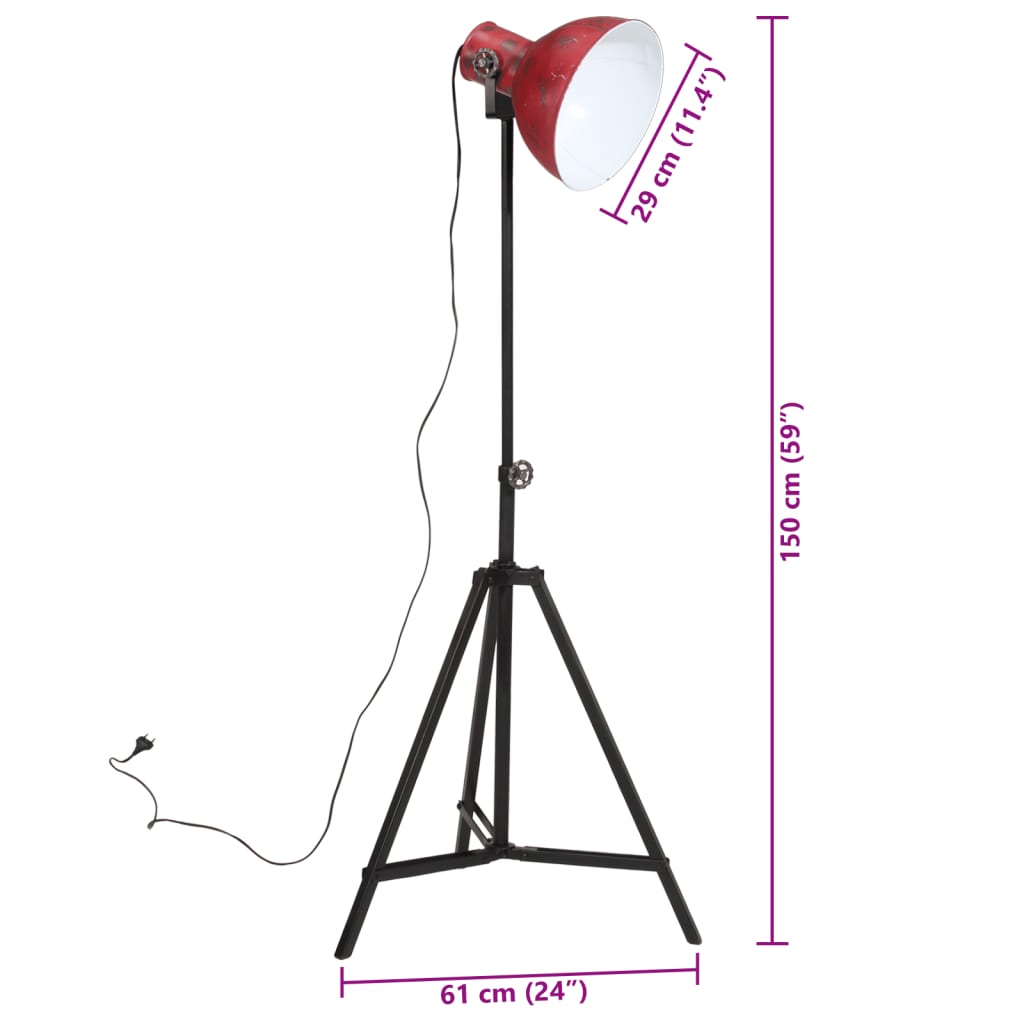 Vloerlamp 25 W E27 61x61x90/150 cm