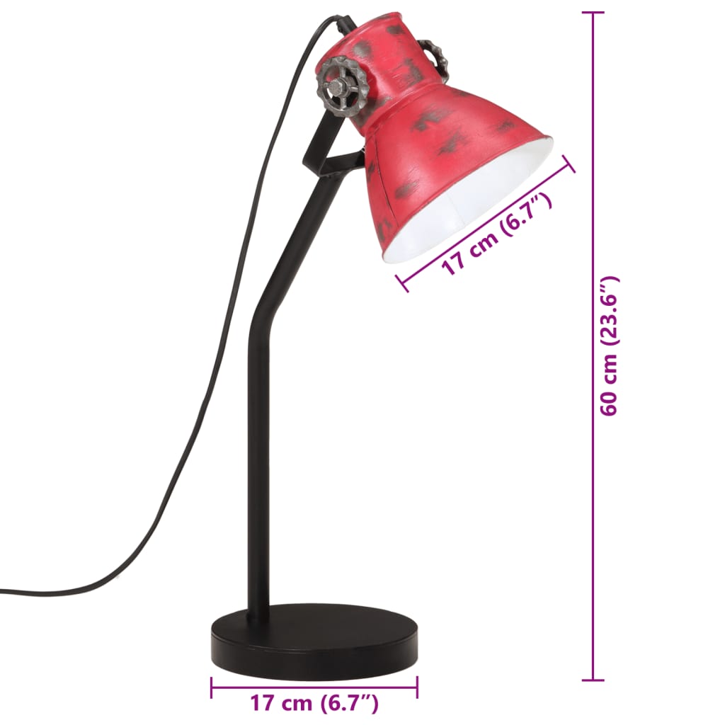 Bureaulamp 25 W E27 17x17x60 cm verweerd