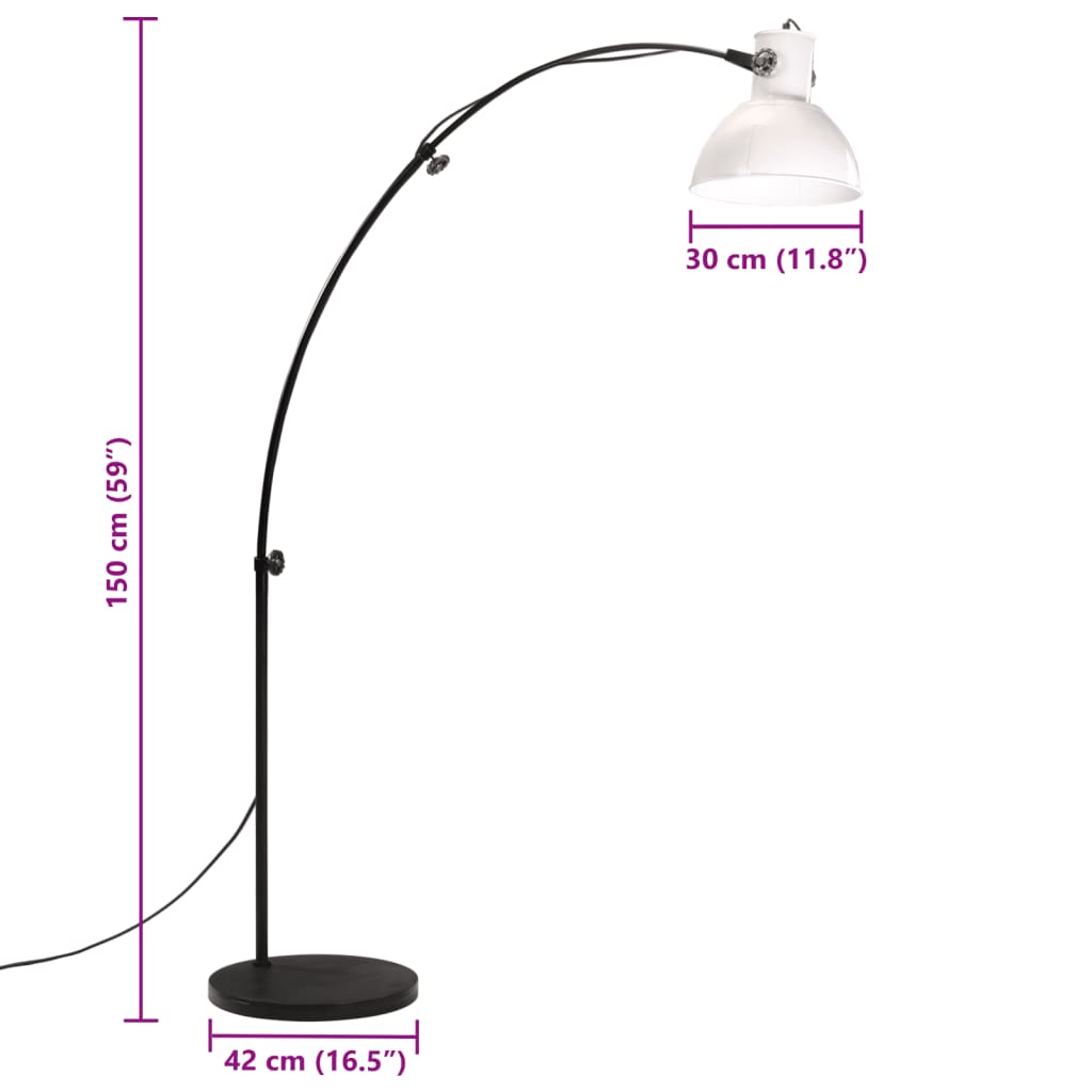 Vloerlamp 25 W E27 150 cm antiek messingkleurig