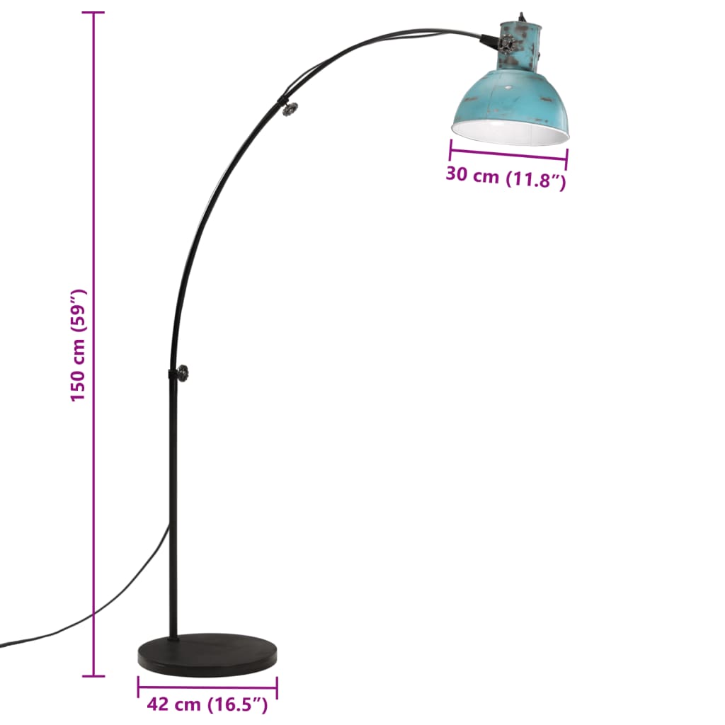 Vloerlamp 25 W E27 150 cm antiek messingkleurig