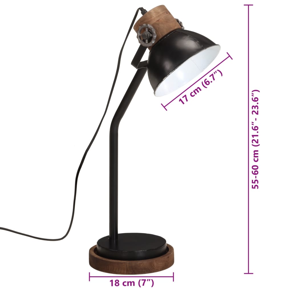 Bureaulamp 25 W E27 18x18x60 cm verweerd