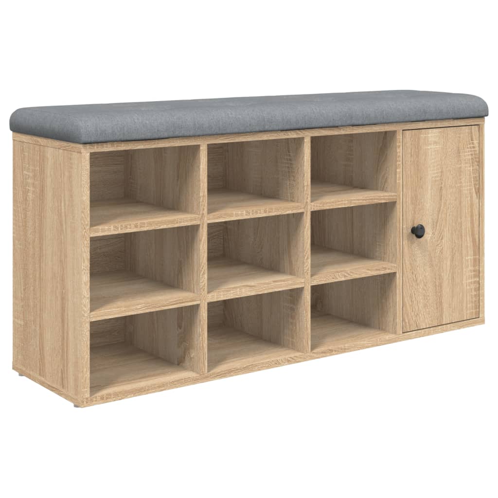 Schoenenbank 102x32x50 cm bewerkt hout