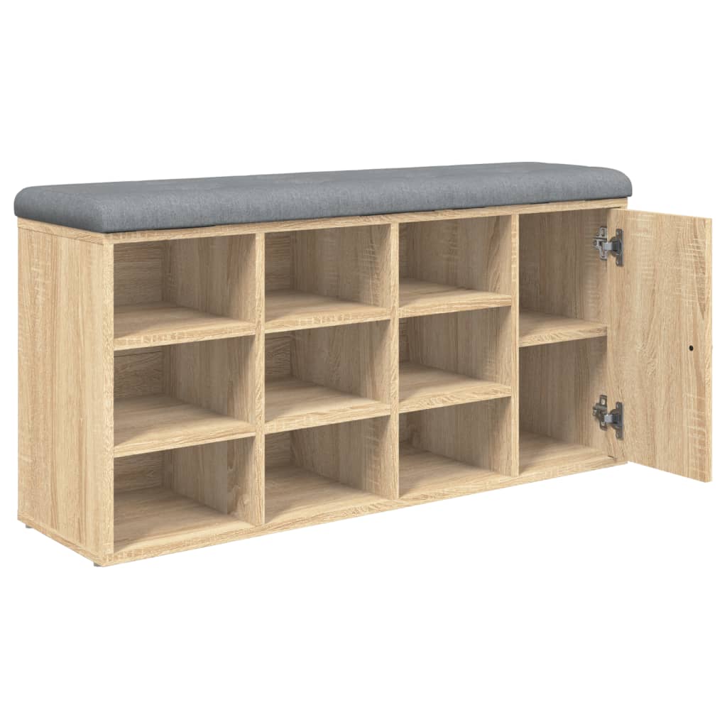 Schoenenbank 102x32x50 cm bewerkt hout