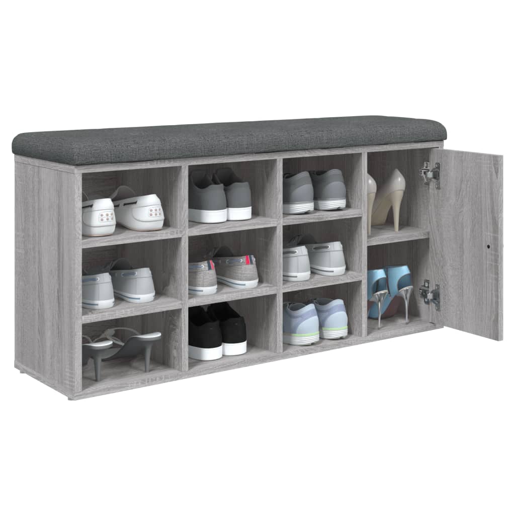 Schoenenbank 102x32x50 cm bewerkt hout