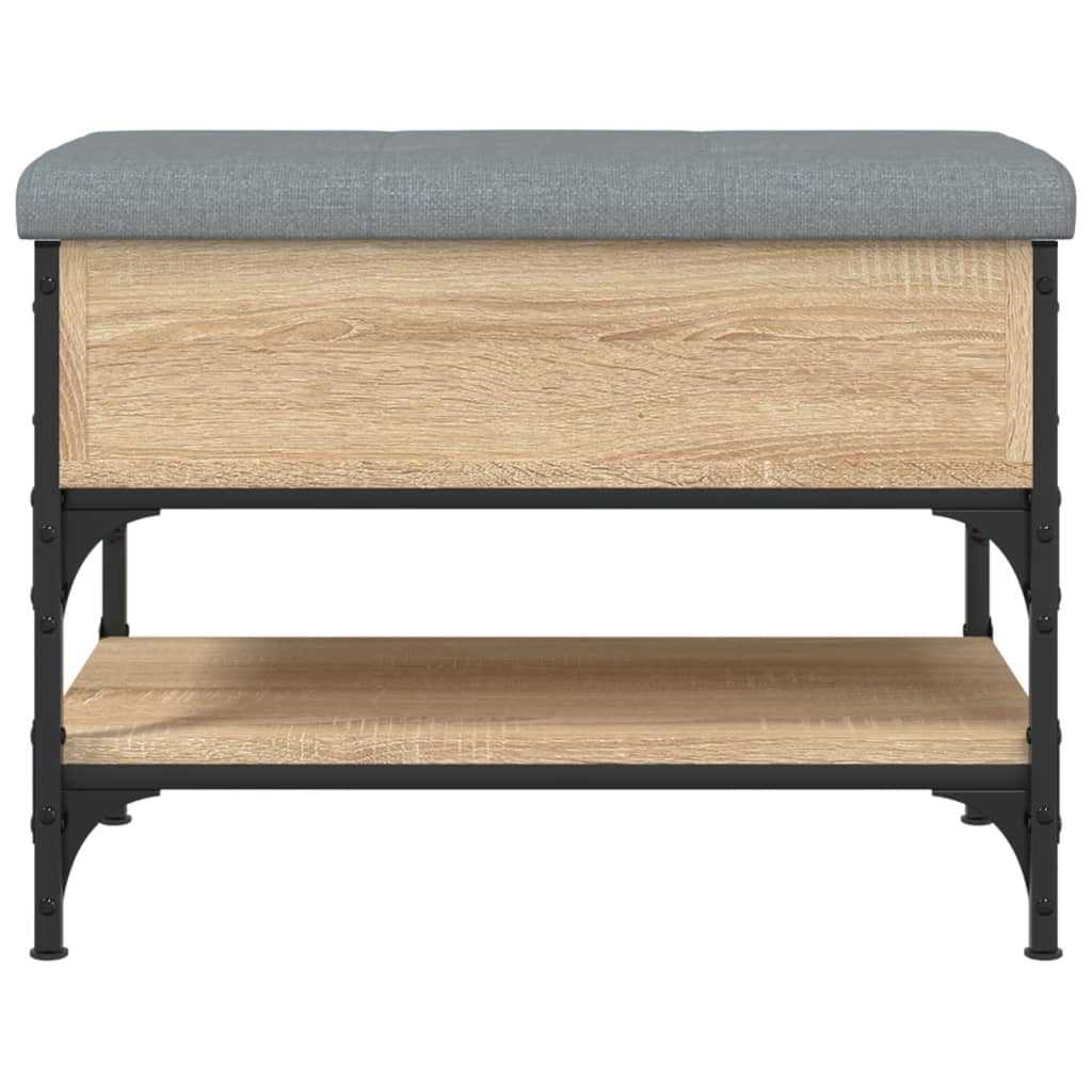 Schoenenbank 82x42x45 cm bewerkt hout eikenkleurig