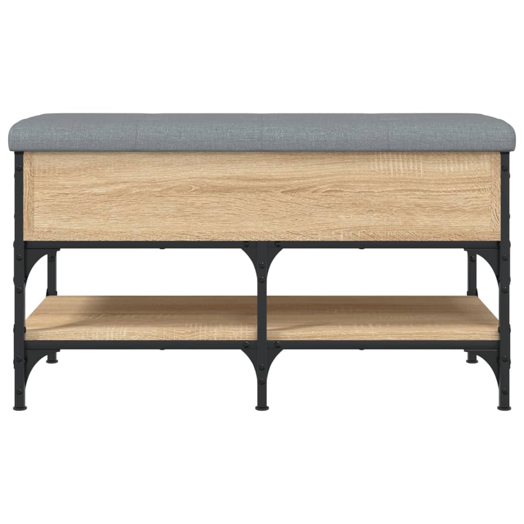 Schoenenbank 82x42x45 cm bewerkt hout eikenkleurig