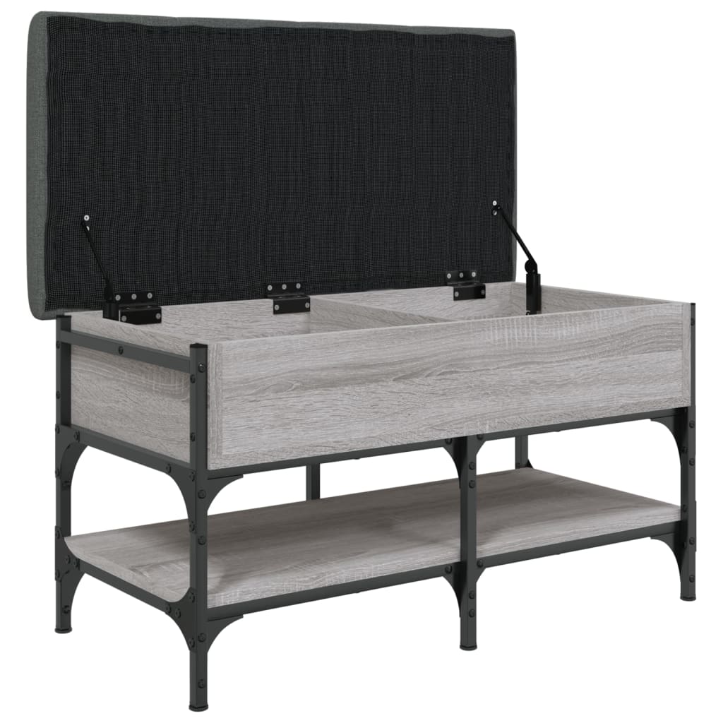 Schoenenbank 82x42x45 cm bewerkt hout eikenkleurig