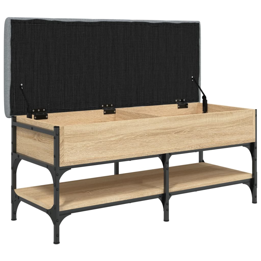 Schoenenbank 82x42x45 cm bewerkt hout eikenkleurig