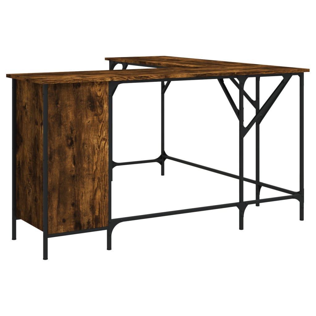 Bureau 141x141x75 cm bewerkt hout