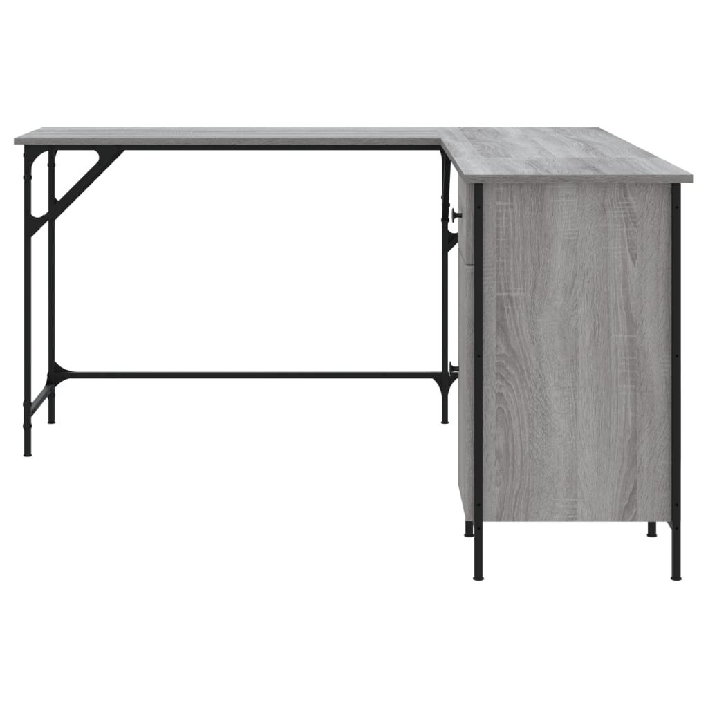 Bureau 141x141x75 cm bewerkt hout