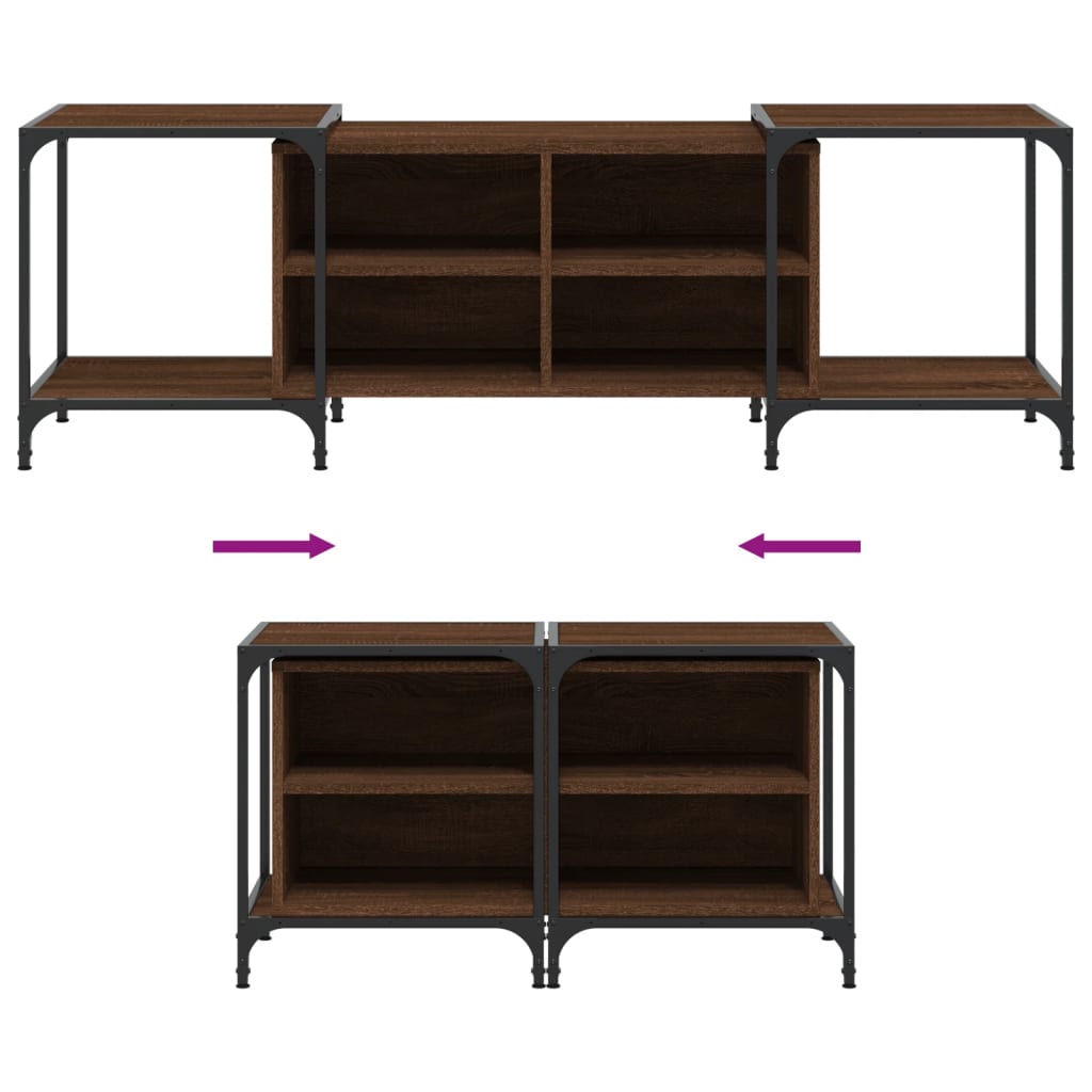 Tv-meubel 153x37x50 cm bewerkt hout