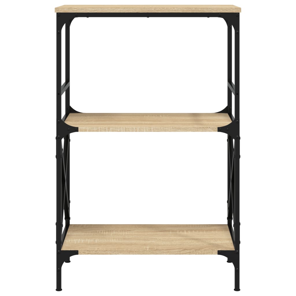 Boekenkast 3-laags 59x35x90,5 cm bewerkt hout