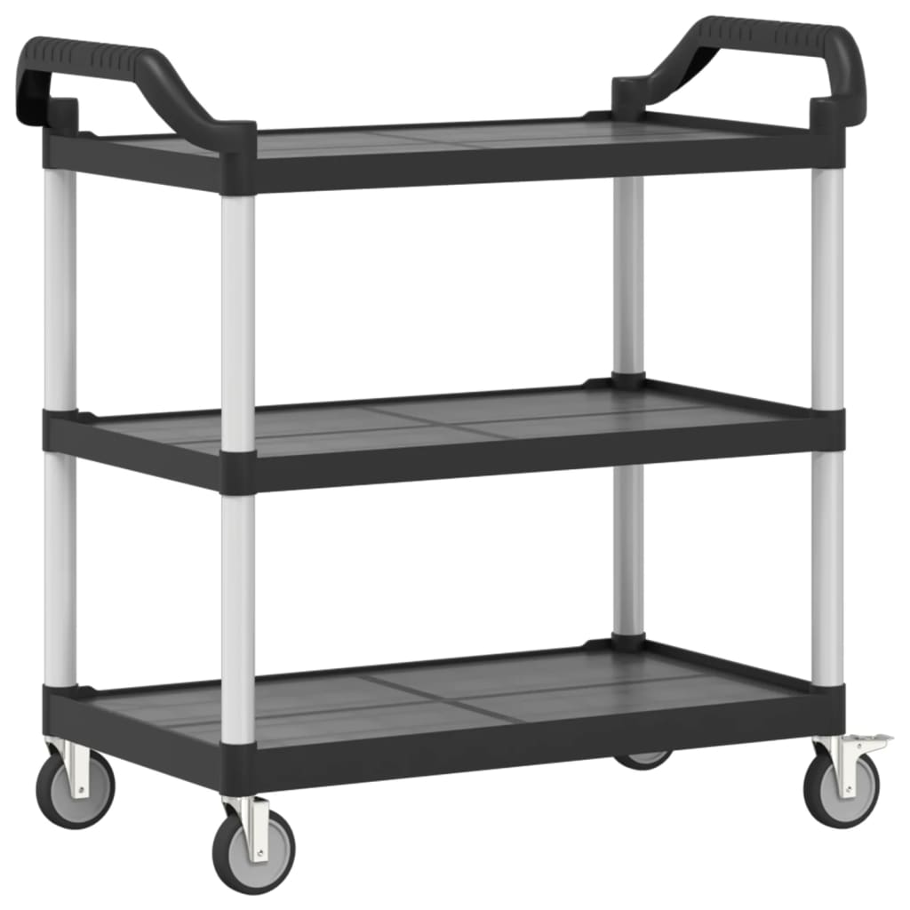 Trolley 3-laags 77x34x72 cm aluminium