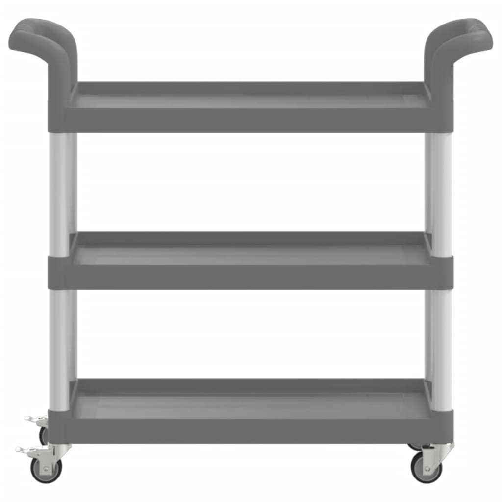 Trolley 3-laags 77x34x72 cm aluminium