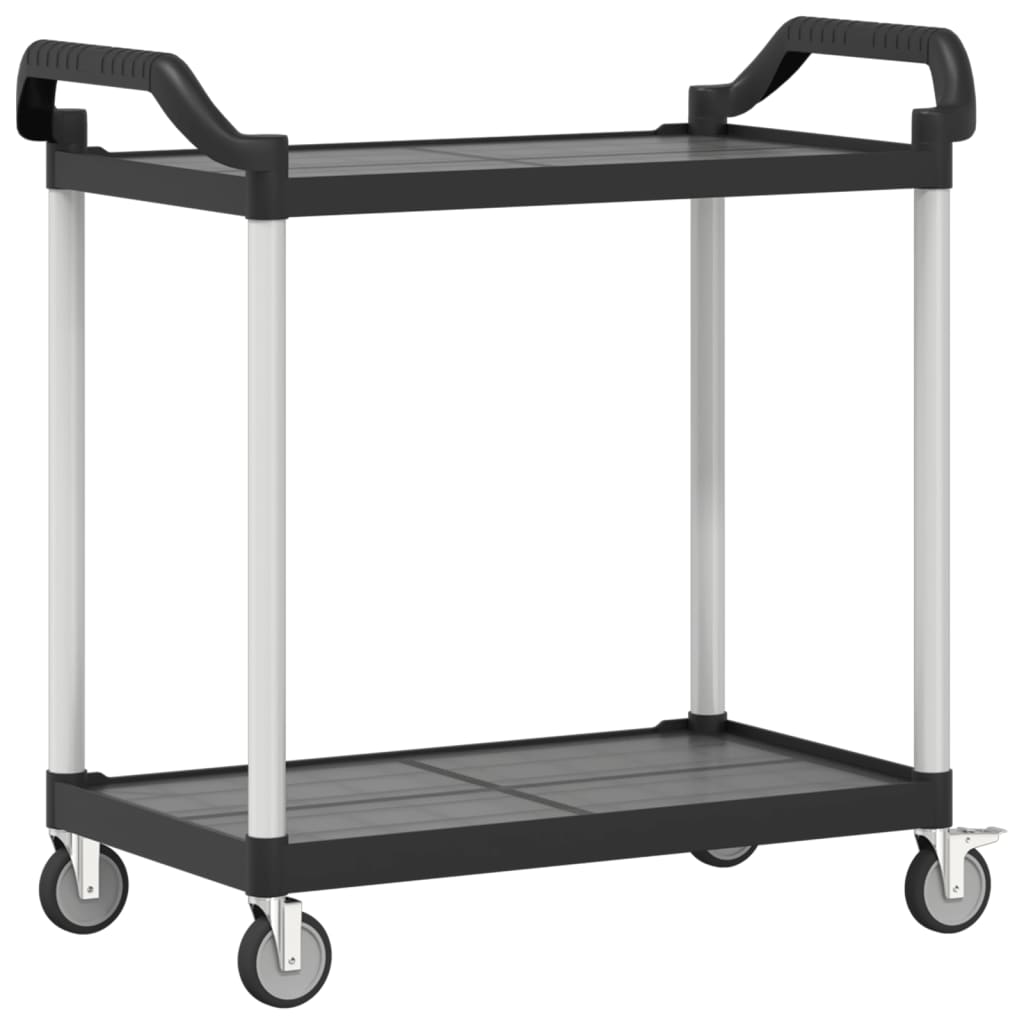 Trolley 2-laags 99x50x97 cm aluminium