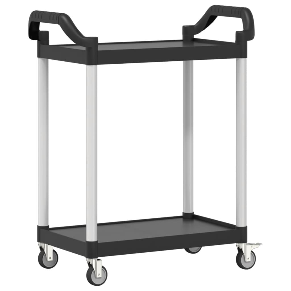 Trolley 2-laags 99x50x97 cm aluminium