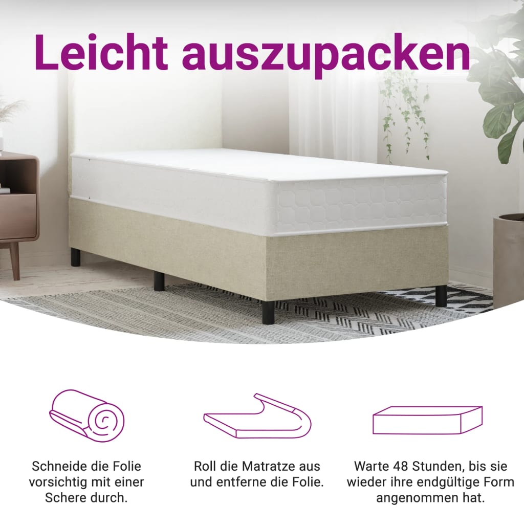 Pocketveringmatras middelhard-hard 160x200 cm Super King Size