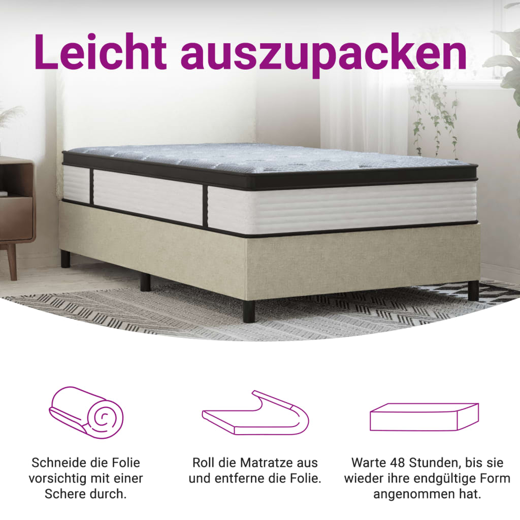 Pocketveringmatras middelhard-plus 90x200 cm